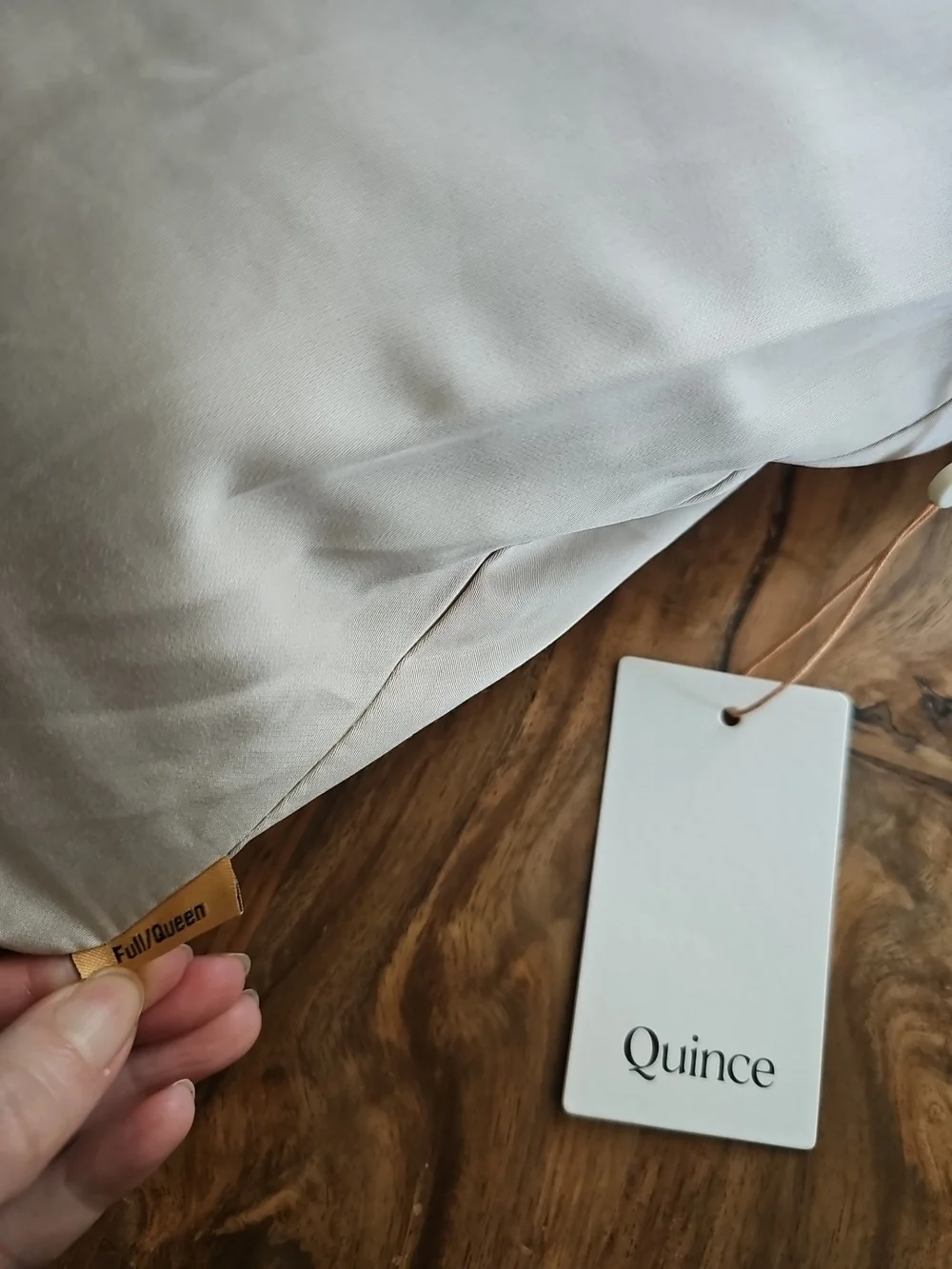 Quince Organic Bamboo Duvet Cover Set 2 Shams Size Full / Queen In Sand,  NWT!